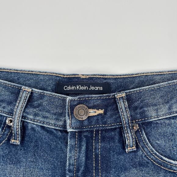 NEW Calvin Klein High Rise Cut-off Blue Denim Short Women's Size 10/30‎ Ripped - Picture 6 of 9